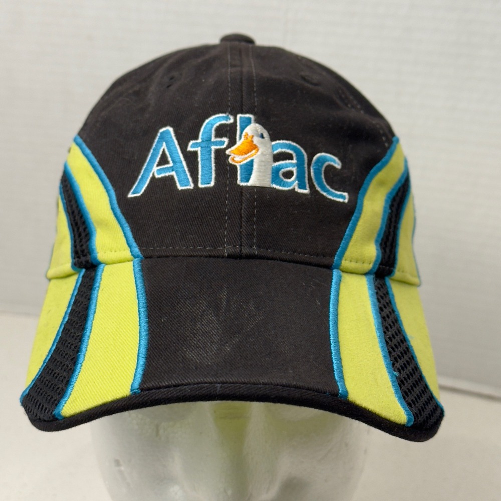 Aflac Racing Hat Adjustable Baseball Cap Roush Fenway Duck Logo‎
